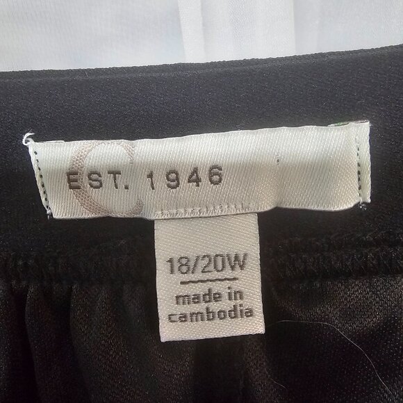 Est. 1946 Skirt Mesh Floral Retro Boho Green Black 18/20W - Picture 5 of 8